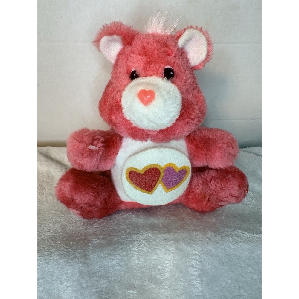 1984 Care Bears Cheer Bear Pink Plush Piggy Bank Vtg American Greetings